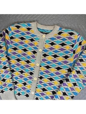 Vintage knit cardigan womens medium